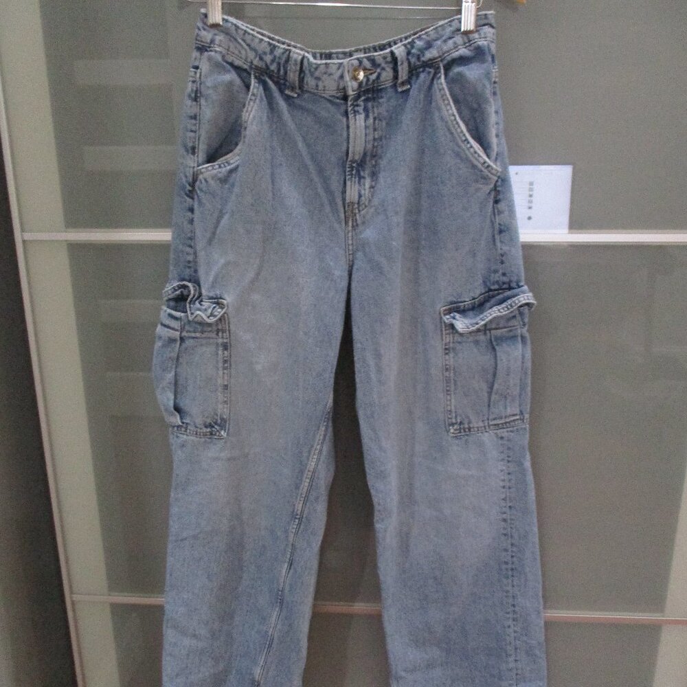 Divided H&M Cargo Boot Cut Jeans